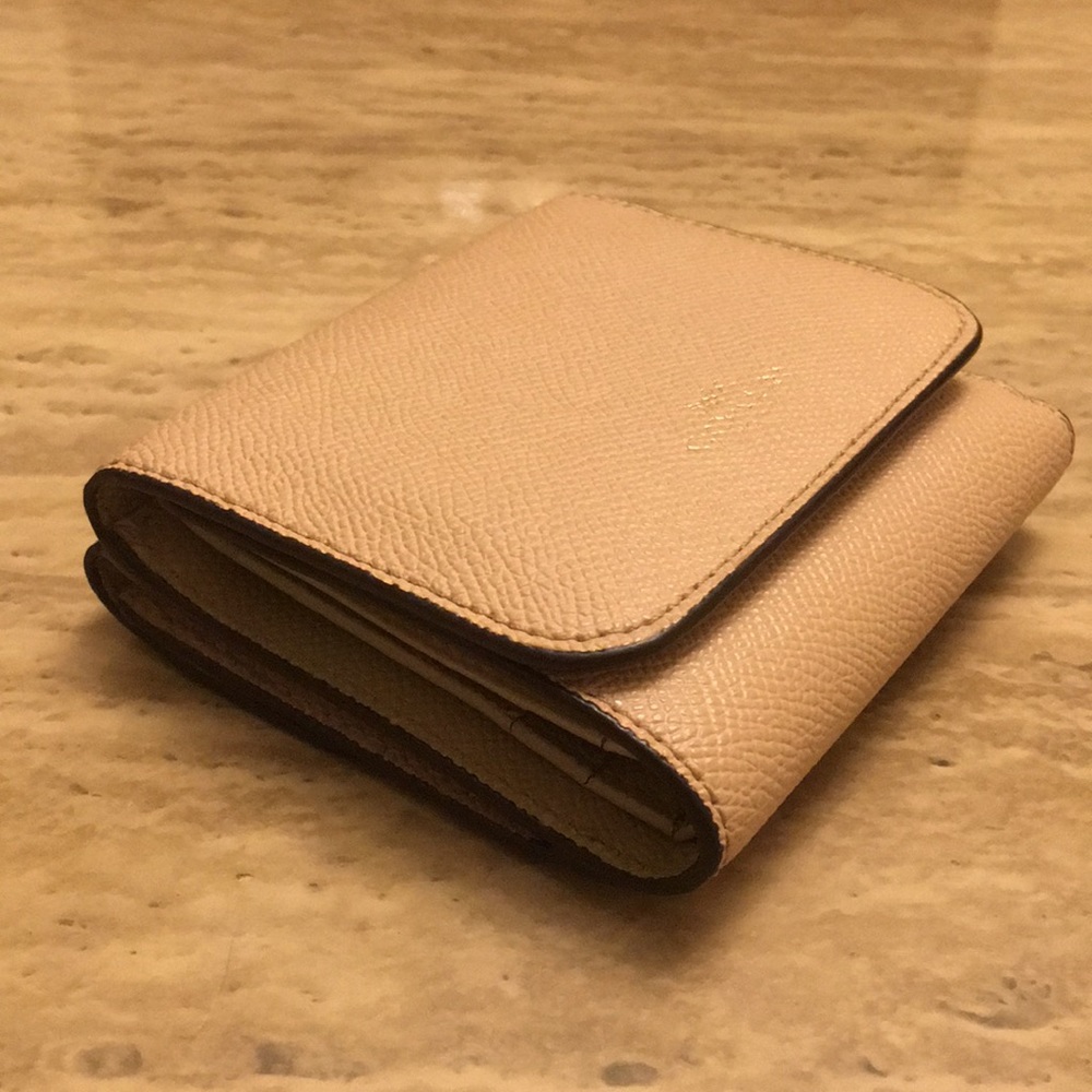 COACH Tan Tri-fold Wallet